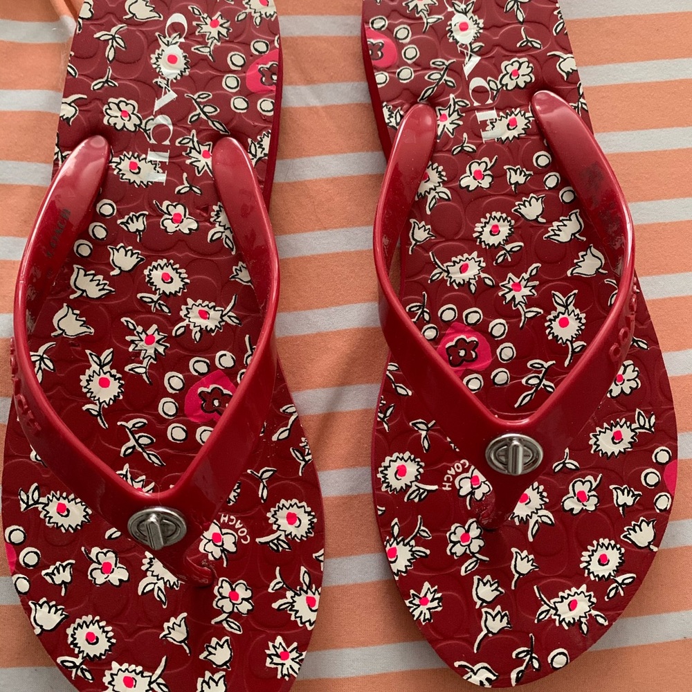 Coach flip flops